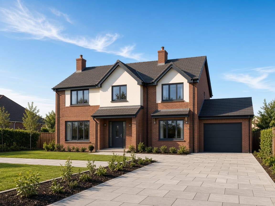A modern new-build self-build house